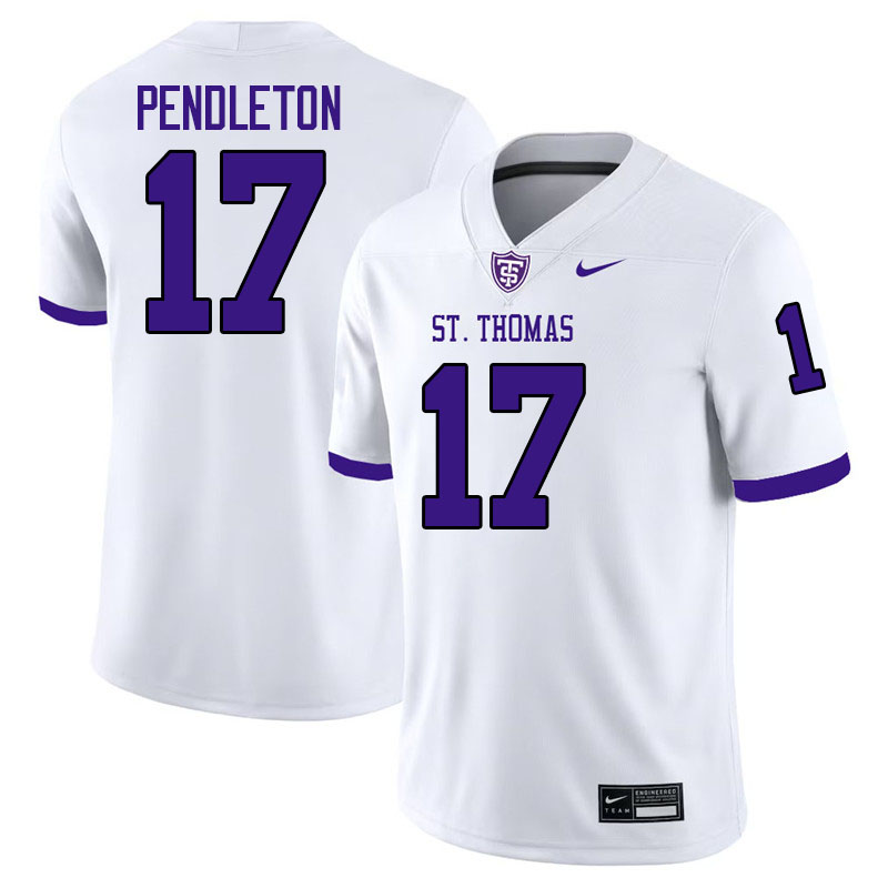 St. Thomas-Minnesota Tommies #17 Jordan Pendleton College Football Jerseys,Uniforms-White